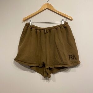 Parallel Apparel Brown Sweat Shorts Logo Size 2XL
